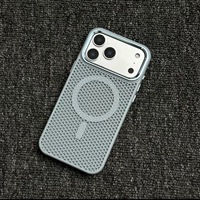 Coque de téléphone portable anti-traces de doigts de haute qualité pour 17 Pro Max, dissipation thermique, antichoc, étui magnétique en PC, cadre de caméra en métal