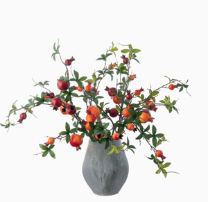 Ramas de <span class=keywords><strong>Granada</strong></span> Artificiales Estilo Salvaje, Tallos de Fruta Roja Falsos para Decoración de Mesa en el Hogar, Bodas y Fiestas - Product Image 1
