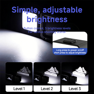 Mini lampe <span class=keywords><strong>LED</strong></span> magnétique pour DJI Osmo <span class=keywords><strong>Action</strong></span> 5 Pro/4/3, étanche IPX5, 3 niveaux de luminosité réglables, lumière de remplissage pour vlog - Product Image 3