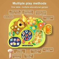 Bureau éducatif précoce pour animaux jouets ferme parc d'attractions multifonctionnel enfants Puzzle Table de jeu pour bébé