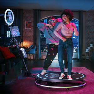 Customizable 360 Photo Booth LED <b>Lighting</b> Weatherproof Design Remote Control Social Media Integration Smartphones SLR <b>Cameras</b> - Product Image 3