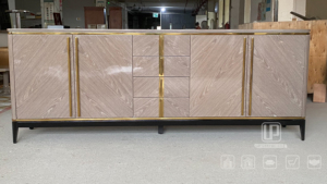 High Quality Bespoke Furniture Luxury Style Design 3 Doors <b>Sideboard</b> Living Room Modern Side Cabinet - Product Image 2