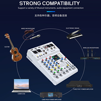 GAX-AM6 professionnel Portable numérique USB Studio d'enregistrement 4 canaux Mini mélangeur Audio 6ch usb mélangeur audio