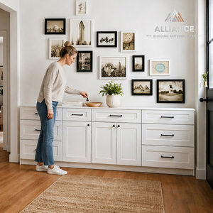 American Home Hallway Cabinet With Storage | Bulk Entryway Cabinets For Contractors | Custom Modern Hallway Shoe Cabinets - Product Image 1