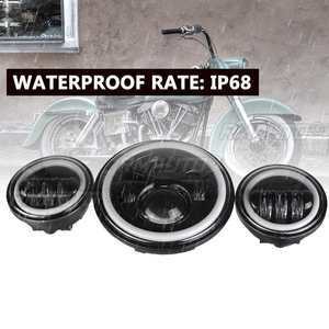ไฟหน้ารถมอเตอร์ไซค์ LED ขนาด 7 นิ้ว ยูนิเวอร์แซล สำหรับรถ BMW Cafe Racer Chopper Harley Touring Ultra - Product Image 2