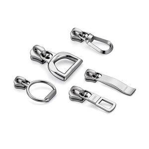 Tùy chỉnh 3 #5 # dây kéo kéo với logo đen bạc sơn dây kéo kim loại thanh trượt Nickel Hợp kim kẽm dây kéo cho túi xách may mặc - Product Image 4