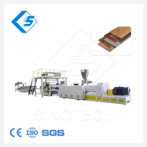 Spc Vloeren Vijf 5 Rollenverwerkingsfabriek Jiangsu Plastic Machine Voor Spc-Vloer