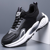 Nouvelles chaussures de course tendance pour hommes, chaussures de sport en cuir décontractées, résistantes à l'usure et absorbant les chocs, chaussures de marche