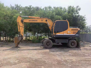 Máquina usada de 15 toneladas, excavadora de ruedas, pintura Original, excavadora de ruedas Hyundai 150W usada, construcción - Product Image 3