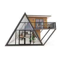 Maison triangulaire détachable de 20 pieds et structure extensible, petite cabane, mini-maison pour chambre ou villa