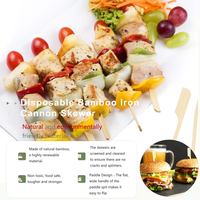 Brochettes à cocktail en bambou écologiques avec logo personnalisé en estampe à chaud, taille personnalisée, brochettes en bambou jetables pour la décoration des fruits et des boissons