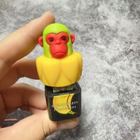 Porte-clés en PVC de personnage de dessin animé, figurine de singe ou de stickman avec pendentif lumineux, objet de collection décoratif, cadeau