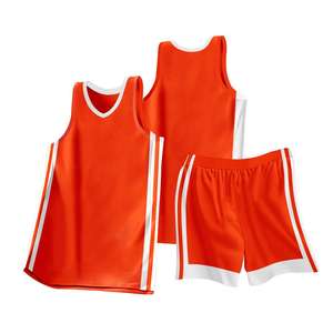 Jersey basket reversibel kustom cepat kering Fashion leher V terlaris 100% kain poliester Jersey basket untuk pria - Product Image 5