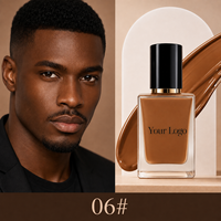 Maquillage Vegan de Haute Qualité à Marque Privée, Tenue Longue Durée 24h, Imperméable, Fini Mat, 6 Couleurs, Fini Naturel, Tous Types de Peau, 30ml, Pour Hommes