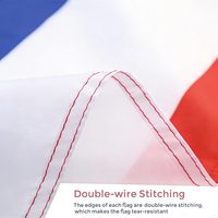 Drapeau de la France 3*5 pieds en stock, drapeau imperméable pour événements sportifs, anniversaires, décoration de jardin, personnalisation de tous les drapeaux nationaux