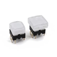 Mini-interrupteur tactile carré Honyone TS26 Series avec LED, momentané, SPST, pour carte de circuit imprimé, destiné aux processeurs vidéo