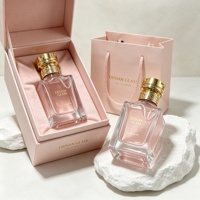 Flacon de parfum vide en verre transparent de 100 ml, style arabe, base épaisse biseautée, avec logo OEM et boîte d'emballage – Vente en gros de qualité supérieure