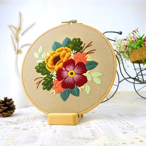 Juego de bordado de punto de cruz personalizado OEM ODM, conjunto de costura con patrones de flores, aro bordado, artesanías hechas a mano, regalo de costura - Product Image 3