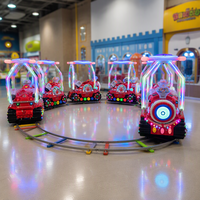 Mini-train électrique avec piste de 4,5 m de diamètre, 1 à 6 wagons, manège d'attraction