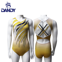 Justaucorps à paillettes de haute qualité personnalisé Dandy pour filles, vêtements de danse d'entraînement en gros pour la gymnastique