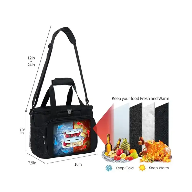 2024 New Design Reusable Thermal Lunch Bag for Men Women Kids Waterproof Cooler Bag Portable Travel Use