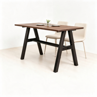 Base de table en métal de forme moderne, pieds de table en acier robustes à double cadre en A, plateau de table en pierre frittée ou en bois, pour salle à manger, cuisine, hôtel