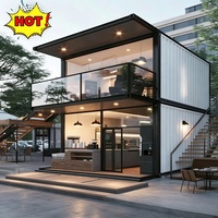 Casa Prefabricada Modular de Doble Planta Personalizada con Ventanas de Piso a Techo y Paneles de Aislamiento Térmico para Alojamiento, Hotel o Residencia