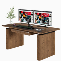 Bureau assis-debout moderne en bois massif à double moteur, modulaire, réglable en hauteur, électrique, avec tiroir