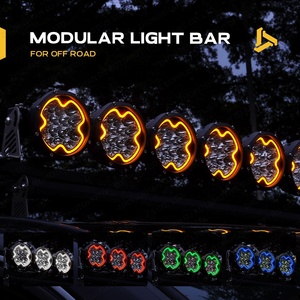 37 Inch <span class=keywords><strong>Super</strong></span> Heldere Modulaire Aaneenschakelbare RGB LED Dakrijlichtbalk Kit voor Jeep Bronco Tacoma Ranger <span class=keywords><strong>Hilux</strong></span> Offroad 4x4 - Product Image 1