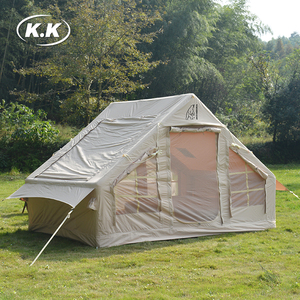Kawagebo Kamp (KK) 10' X 7' Gonflable 6.3 ㎡   Tente de <span class=keywords><strong>camping</strong></span> imperméable Oxford pour glamping avec cheminée intégrée - Product Image 4