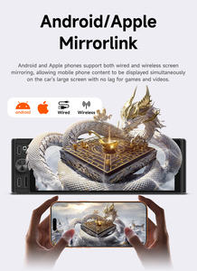 <span class=keywords><strong>Autoradio</strong></span> sans fil BQCC 6,28 pouces, écran tactile HD 1DIN, amplificateur, Carplay, Android Auto, lecteur vidéo, miroir, caméra de recul - Product Image 5