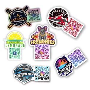 עמיד למים קריקטורה ויניל pvc קישוט מדבקה דקסל מותאם אישית הולוגרפית נצנצים לוגו die לחתוך מדבקה עם qr קוד - Product Image 3