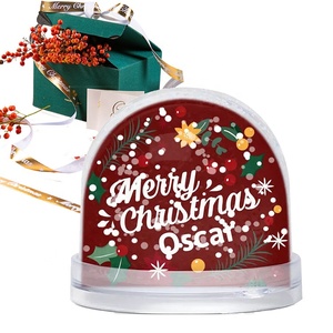 Cadre <span class=keywords><strong>photo</strong></span> carré en plastique à paillettes sur mesure, <span class=keywords><strong>effet</strong></span> boule de <span class=keywords><strong>neige</strong></span>, respectueux de l'environnement, sublimation de Noël - Product Image 1