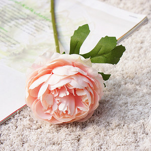 Singolo ramo fantasia piccola rosa del tè fiore artificiale per la casa matrimonio decorazioni fotografiche realistiche falsi fiori - Product Image 3