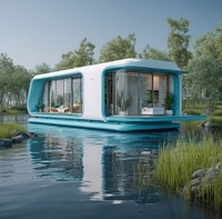 Casa Cápsula de Acero Prefabricada de Lujo, Impermeable, con Diseño Moderno para Aplicaciones en Almacenes, Gimnasios y Baños