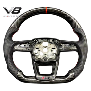 Volant en fibre de carbone véritable V8carbon pour A5 <span class=keywords><strong>S5</strong></span> RS5 Avant B95, accessoires de voiture, pièces automobiles modifiées, style sport racing, personnalisé - Product Image 5