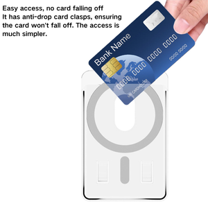 Novo Porta-Cartões Magnético Transparente Fosco Antiderrapante com Clipe Traseiro para Celular, Suporte para Cartões de Crédito, Fabricação OEM - Product Image 3
