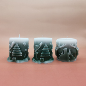 Bougie pilier créative artisanale de Noël, décoration aromatique pour les fêtes et cadeau unique pour la saison - Product Image 5