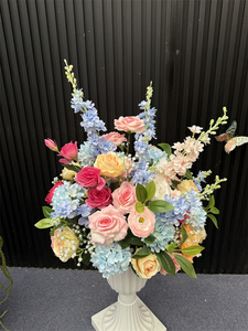 Arreglos de flores de boda rosas de Primavera de lujo artificiales personalizados <span class=keywords><strong>Rosa</strong></span> boda pasillos centro de mesa para Decoración - Product Image 3