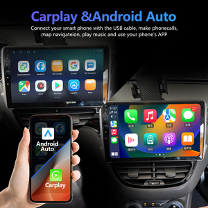 Meihua 10 ''car DVD đài phát thanh android12 xe Stereo cho Peugeot 2008 xe Stereo Bảng điều khiển Bảng điều khiển Carplay Android Auto GPS bt5.0 FM RDS - Product Image 4