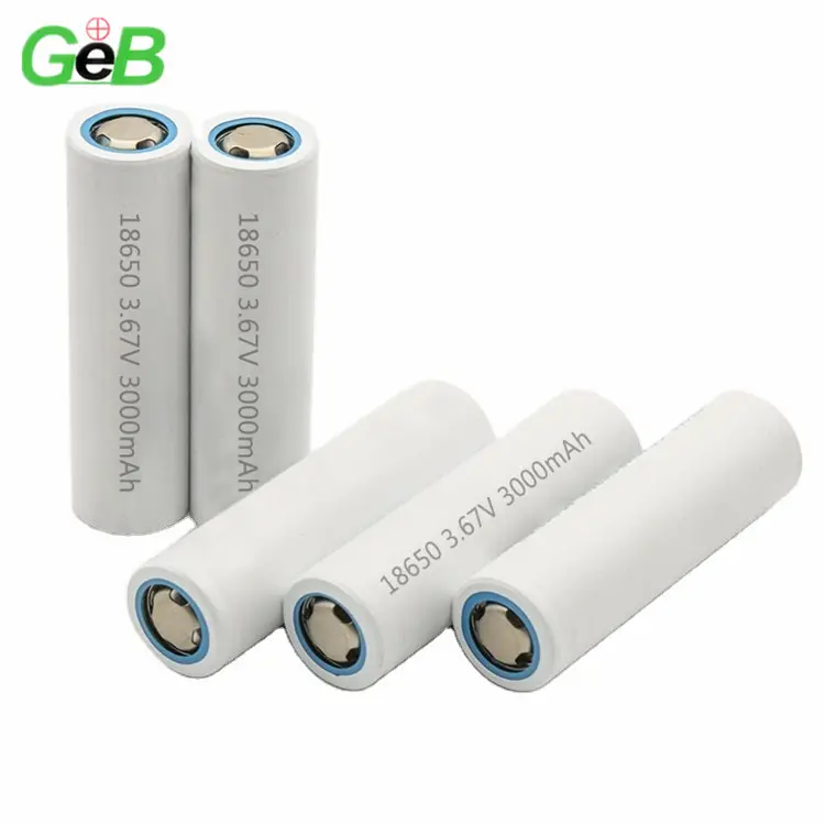 Batterie cylindrique, Rechargeable, 3.7V, 18650 mAh, 3000 V, 3C, batterie solaire, Lithium polymère, vente en gros usine