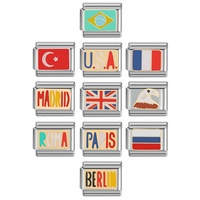 Pulsera de Acero Inoxidable con Cuentas y Dijes Italianos, Diseño de Bola, Regalo Moderno para Hombre, Venta al Por Mayor