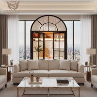 Ventana Abatible DEMEA de Estilo Posmoderno, Personalizada, de Aleación de Aluminio, Resistente al Viento, Insonorizada, con Doble Acristalamiento y Rotura de Puente Térmico