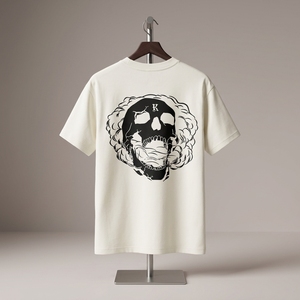 Camiseta Oversize de Algodón Orgánico 100% de Alta Calidad para Hombre, Tallas Grandes, con Logotipo Personalizado, Diseño Liso, Camisetas de Moda para Hombre - Product Image 1