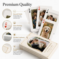 Jeu de cartes de poker personnalisé avec photo et design imprimé, faible MOQ, cartes à jouer personnalisées pour mariage, cadeaux et faveurs de fête