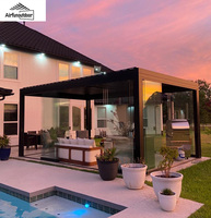 Pergola d'extérieur en aluminium robuste Airfun avec résistance aux intempéries pour jardin et piscine