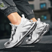 Chaussures de course de luxe pour hommes, maille respirante, baskets décontractées, coussinets à lacets, couleur unie, sport pour l'automne