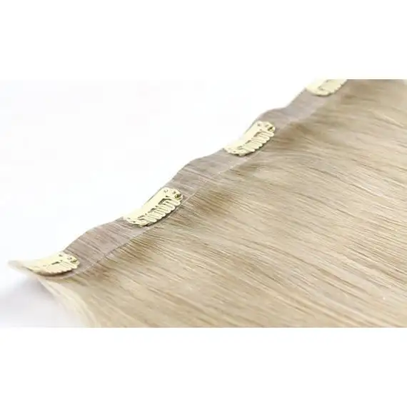2023 Hot sale Wholesale Lace Clip In Human Hair Extensions Remy Hair Blonde Clip In Hair Extensions