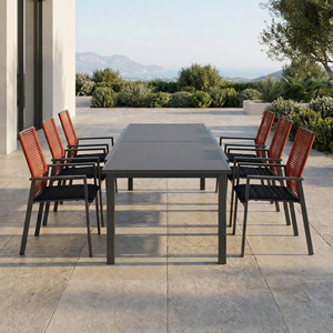 Sedia da <span class=keywords><strong>Esterno</strong></span> Moderna in Lega di Alluminio Verniciata a Polvere <span class=keywords><strong>Antracite</strong></span> con Tessuto a Rete Traspirante e Resistente per Parco e Giardino - Product Image 4