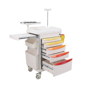 ORP-ET67A 응급 의료 트롤리 임상 의사용 현대식 다중 서랍 소생 테이블 병원용 플라스틱 - Product Image 2